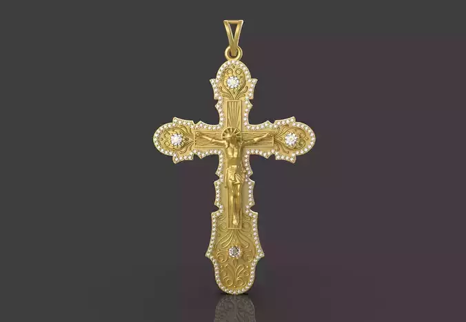 Jesus Cross Pendant - 0076 3D print model