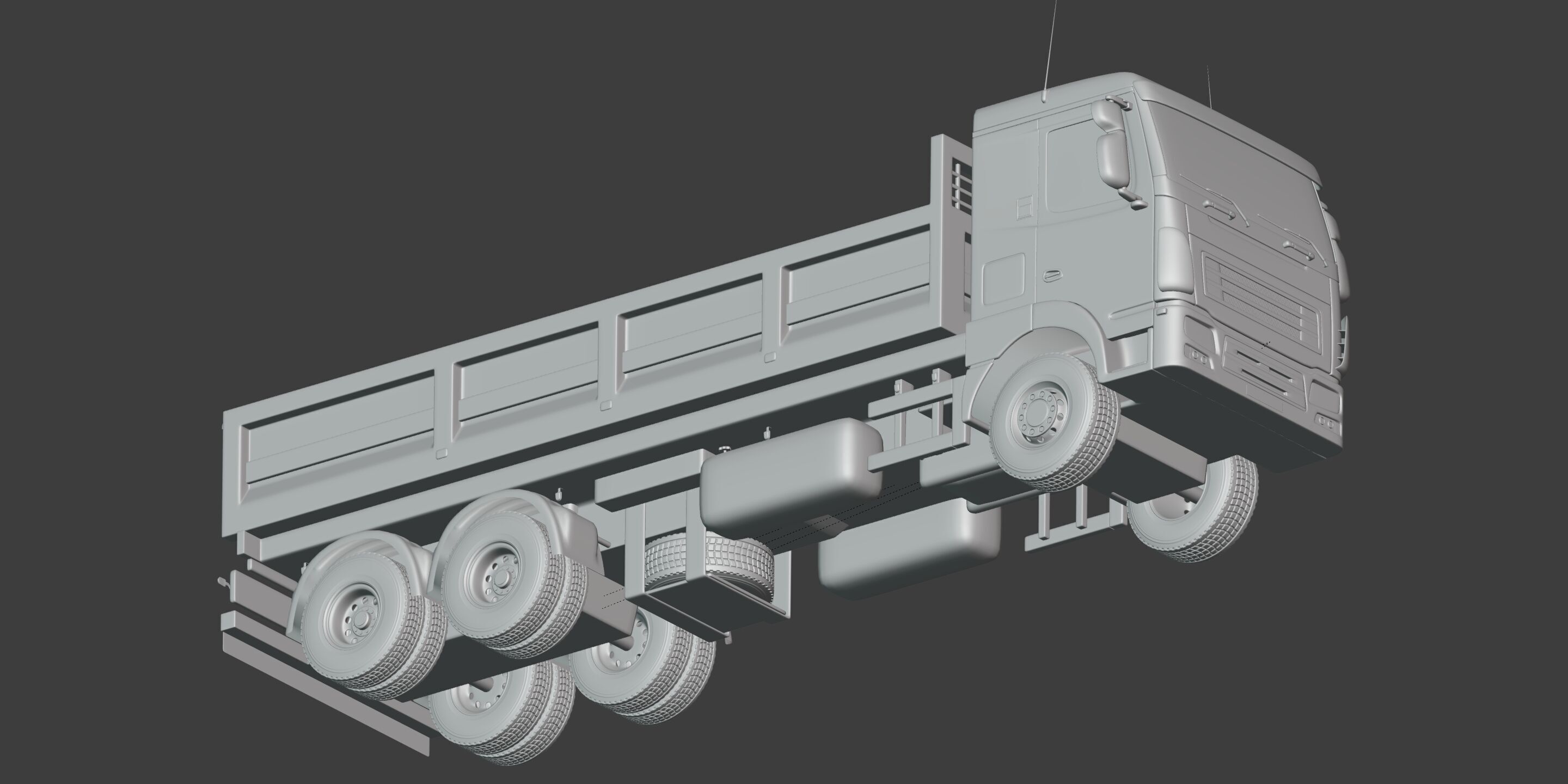 Generic Small Tipping Truck 3D model_8