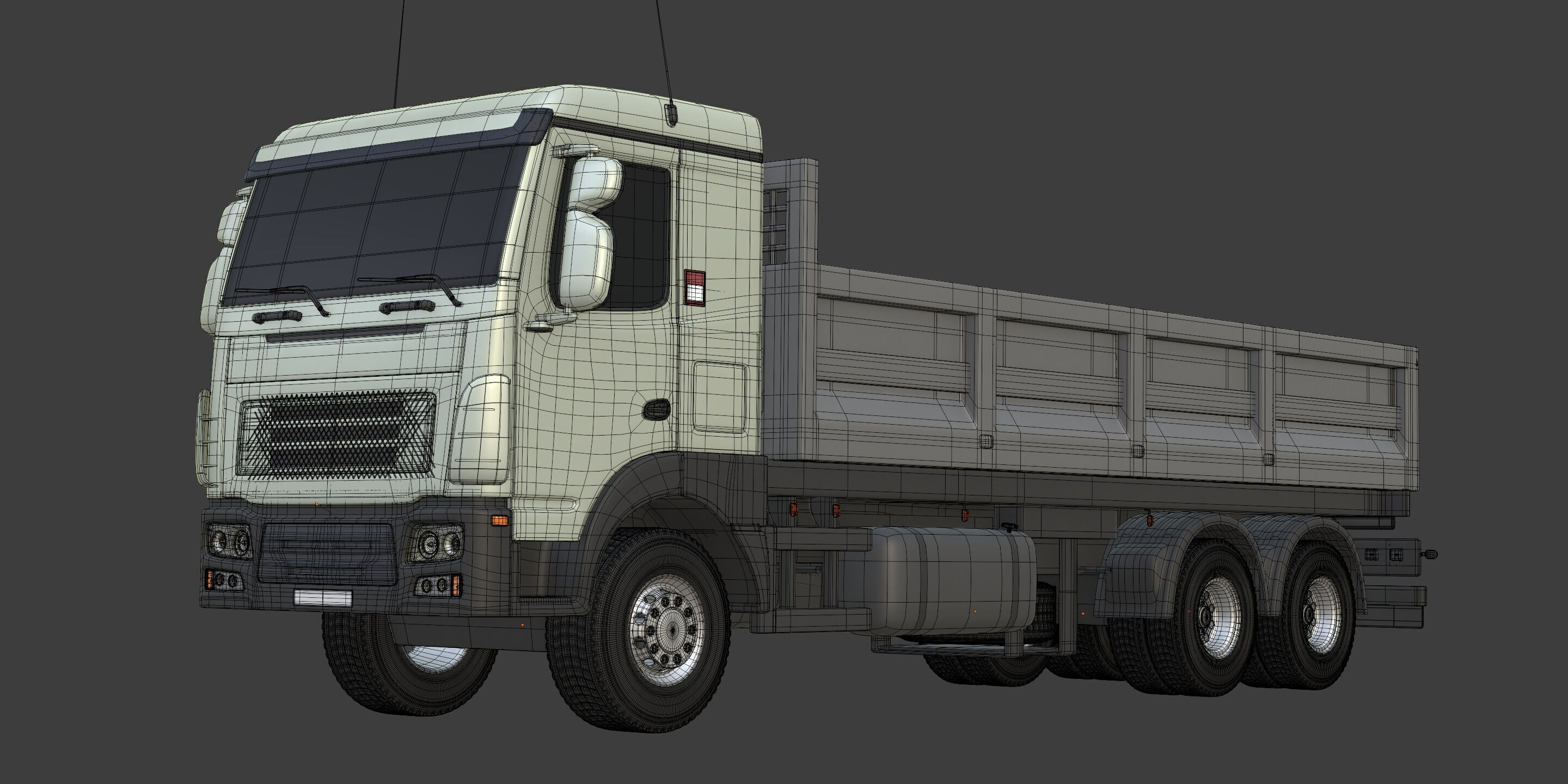 Generic Small Tipping Truck 3D model_2