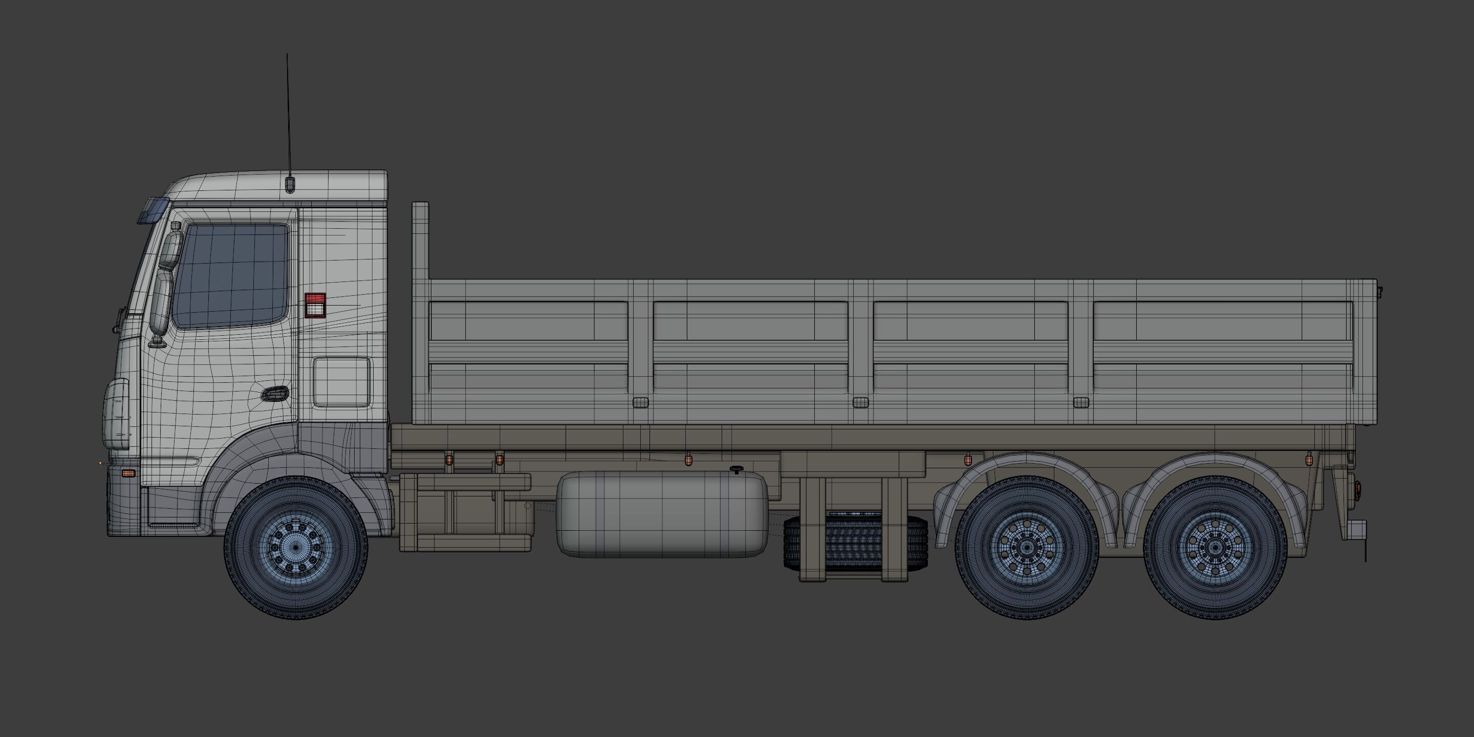 Generic Small Tipping Truck 3D model_7