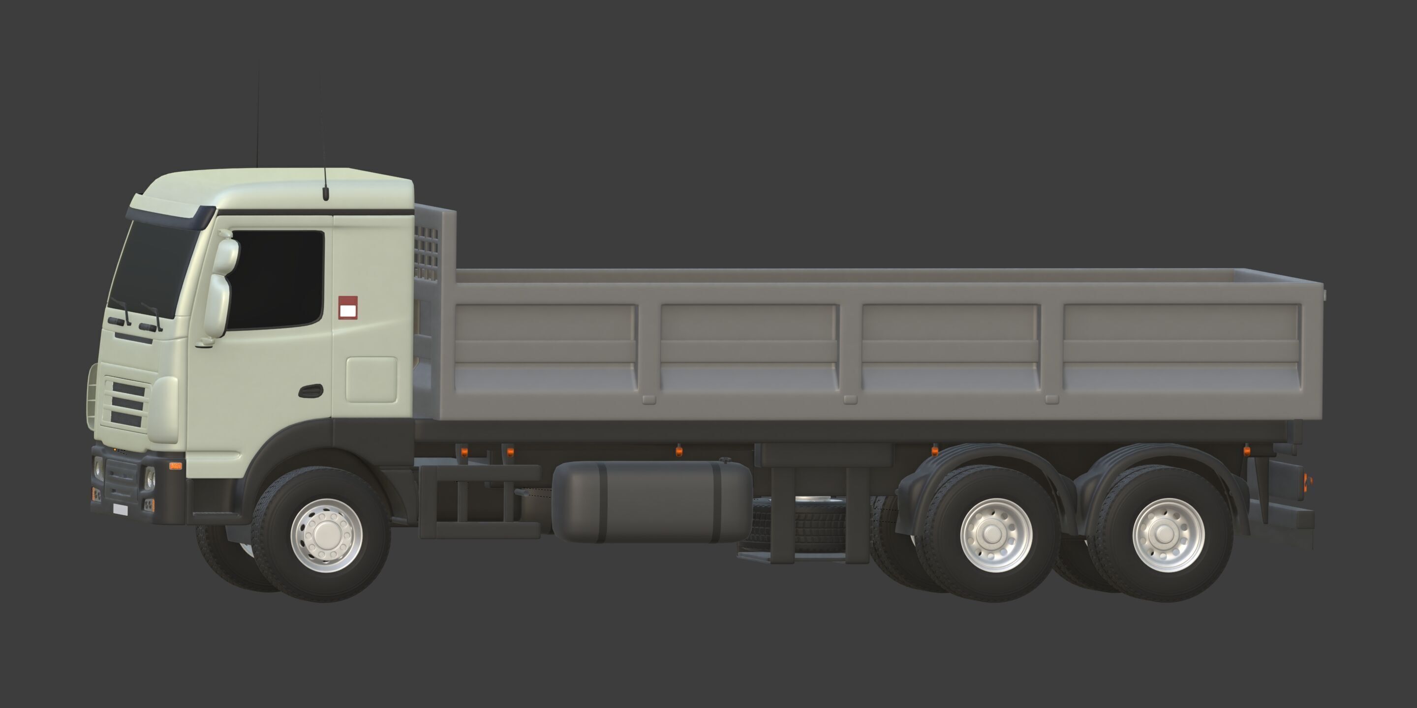 Generic Small Tipping Truck 3D model_4