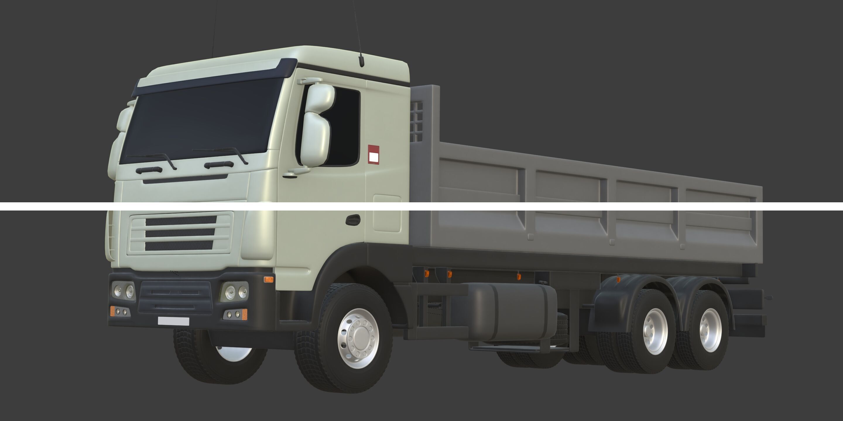 Generic Small Tipping Truck 3D model_1
