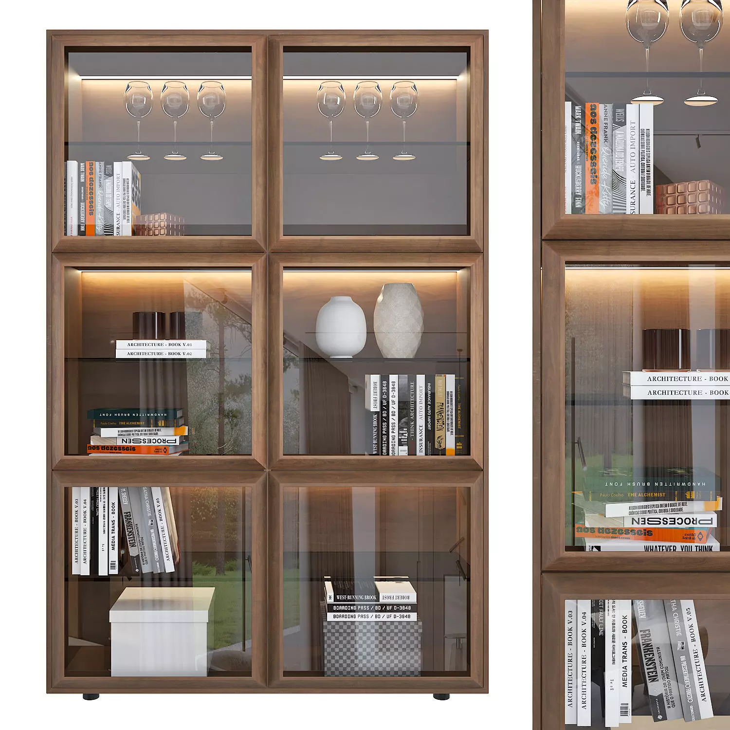 Kvadro Bookshelves 3D model_0