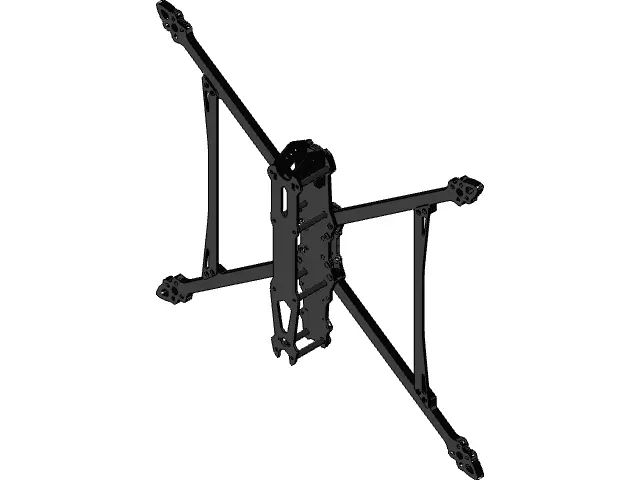 FPV frame Mark4 v2 10inch Low-poly 3D model_0