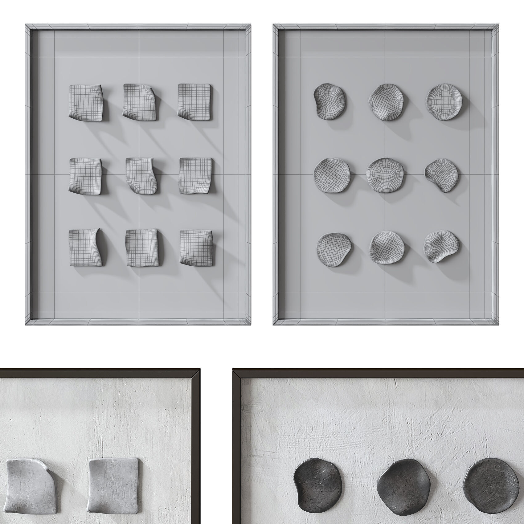 Frames Decor Set 01 Low-poly 3D model_2