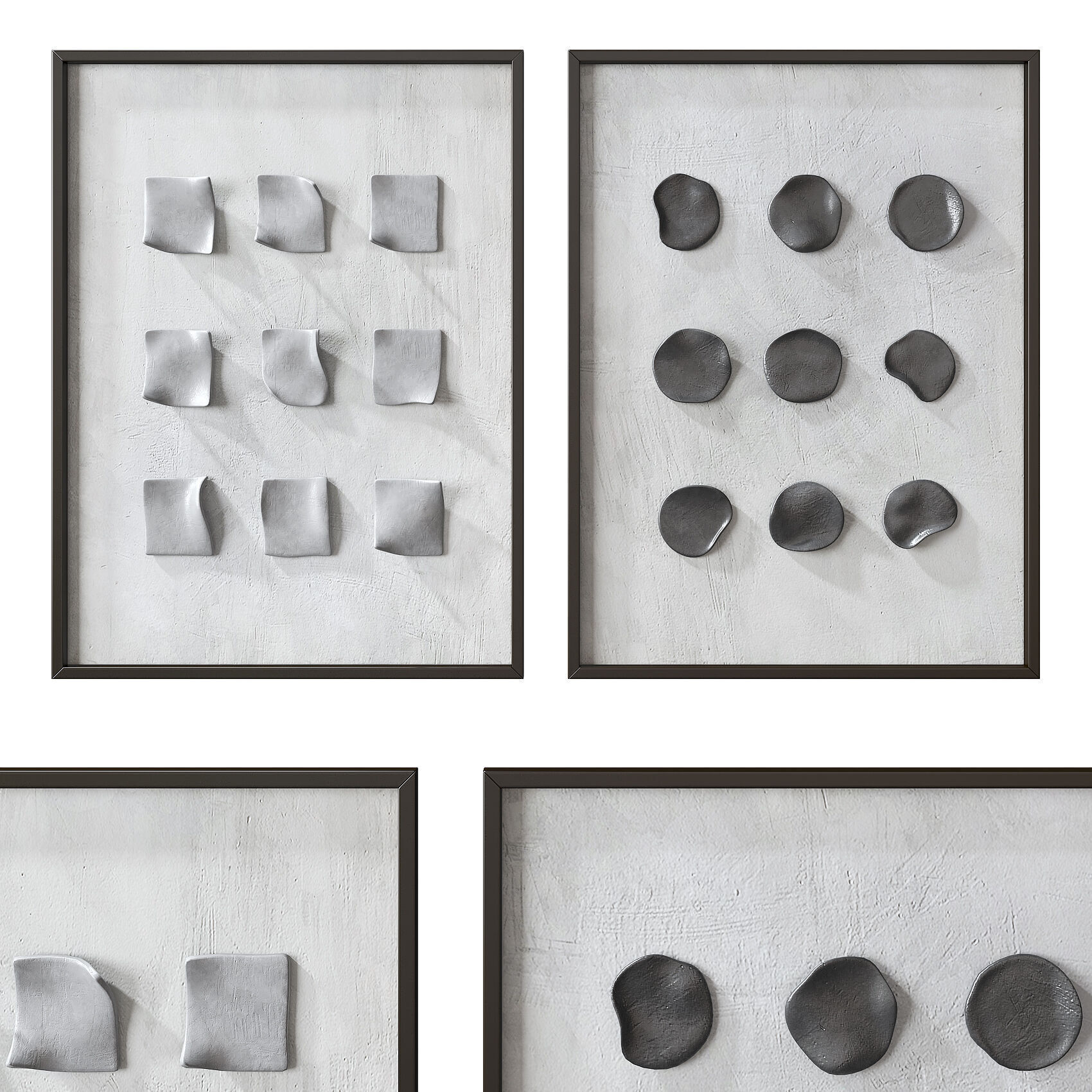 Frames Decor Set 01 Low-poly 3D model_1