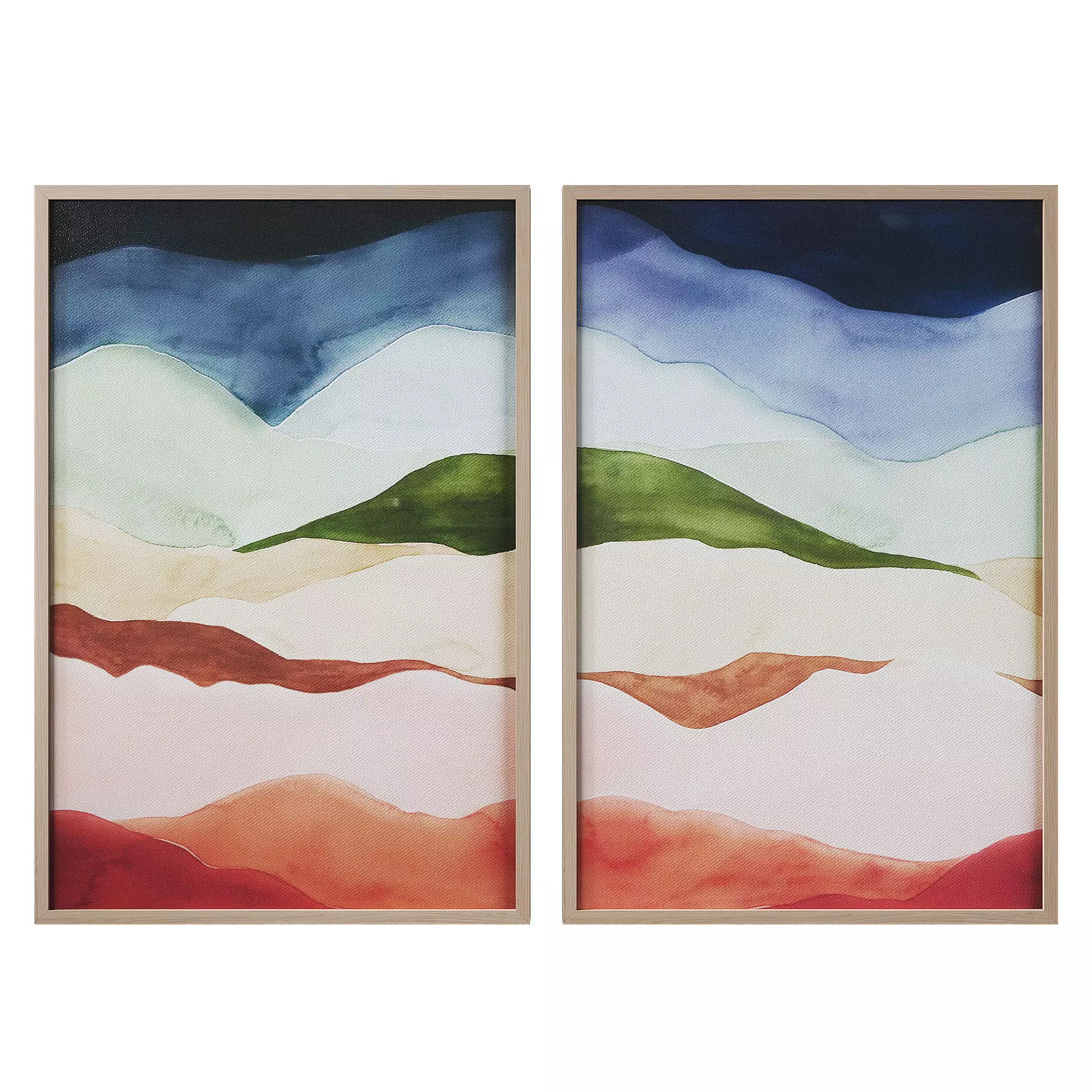 Diptych Framed Glass Wall Art 3D model