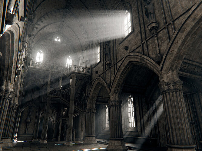 Gothic Cathedral 3D model 4