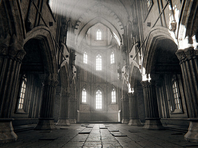 Gothic Cathedral 3D model 3