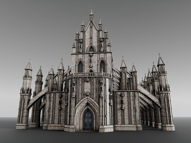 Gothic Cathedral 3D model 6