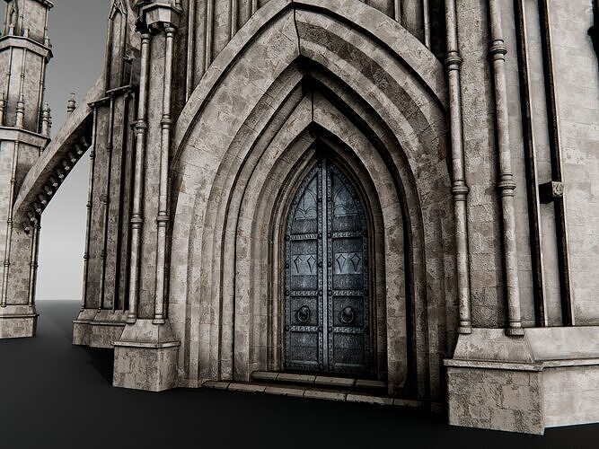 Gothic Cathedral 3D model 5