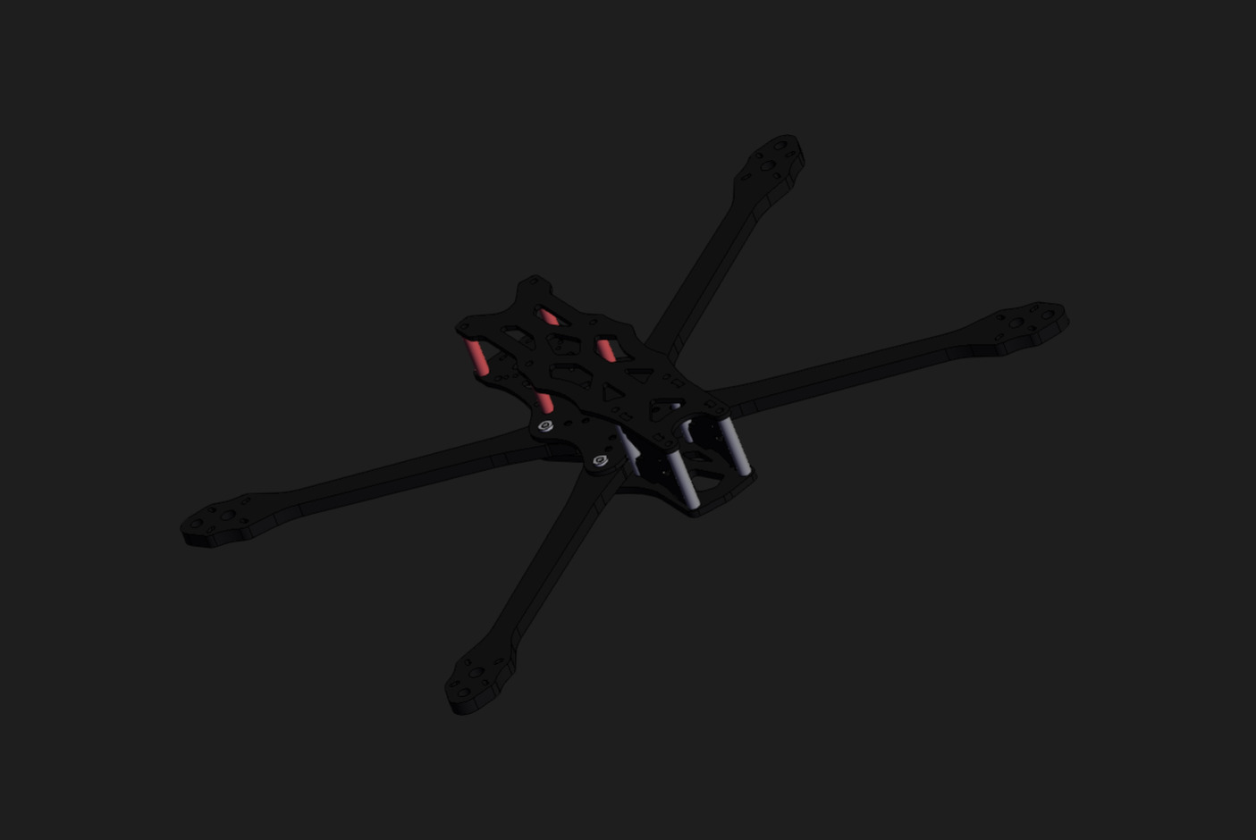 FPV Frame Apex HD 7 Low-poly 3D model_4
