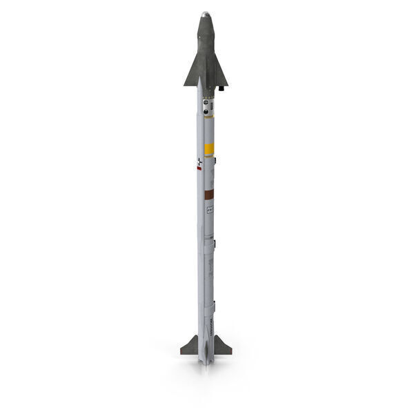 Aim 9 Sidewinder Missile Low-poly 3D model_4