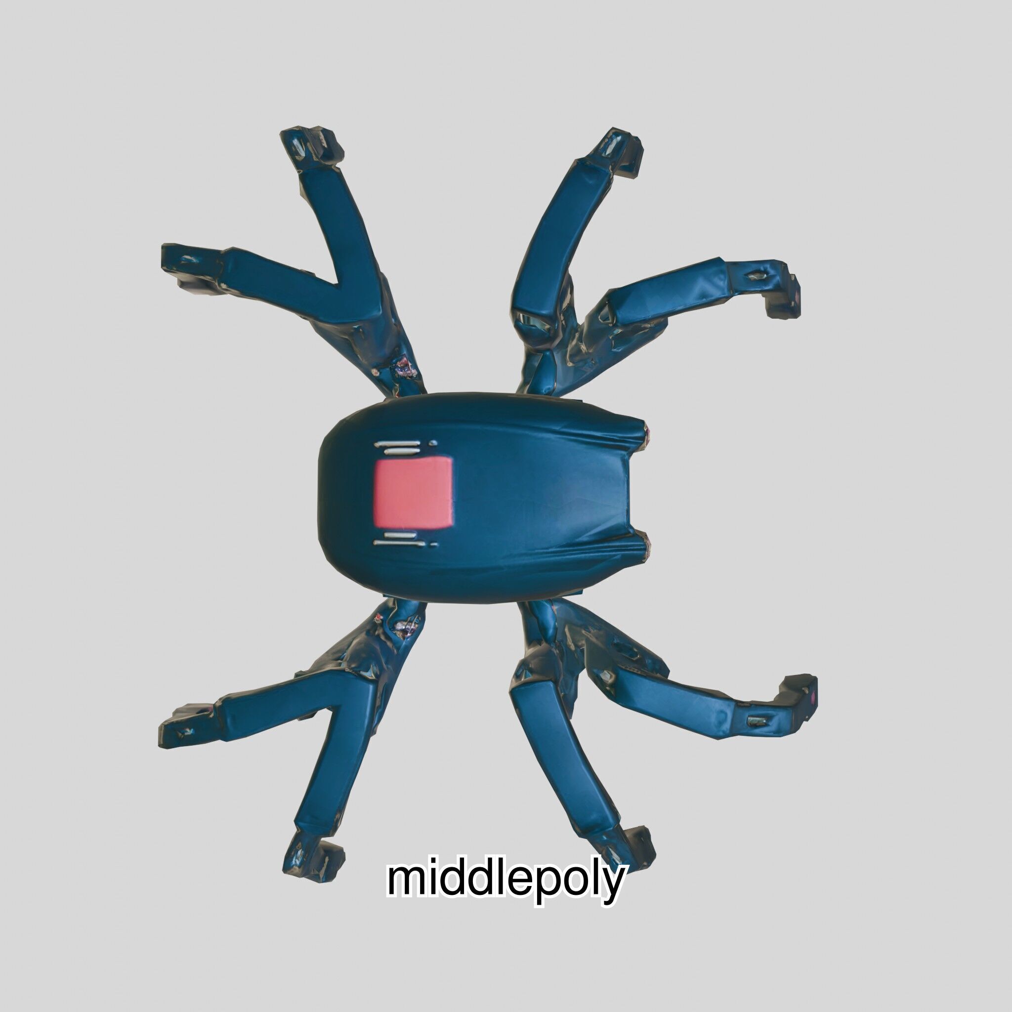 Futuristic Mechanized Spider Robot Design Low-poly 3D model_25