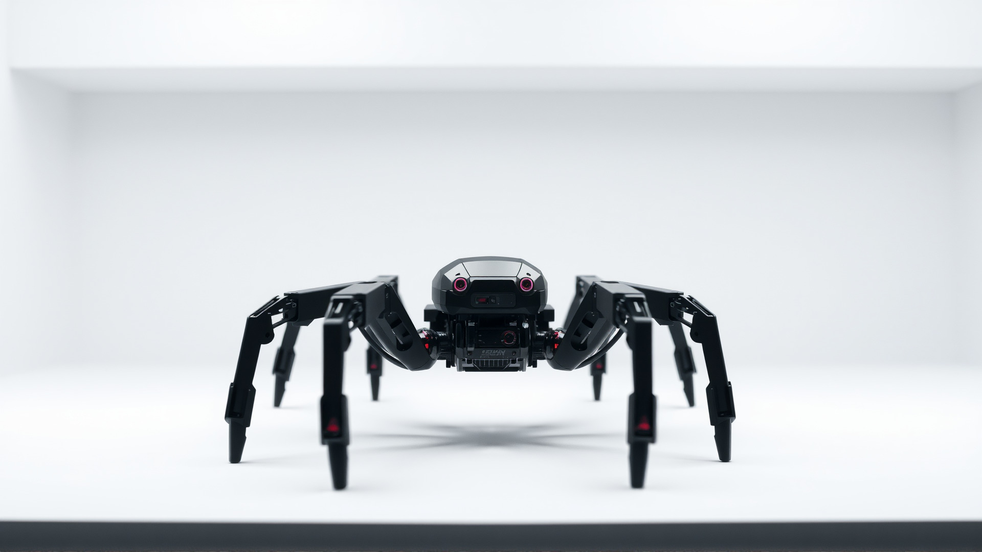 Futuristic Mechanized Spider Robot Design Low-poly 3D model_4