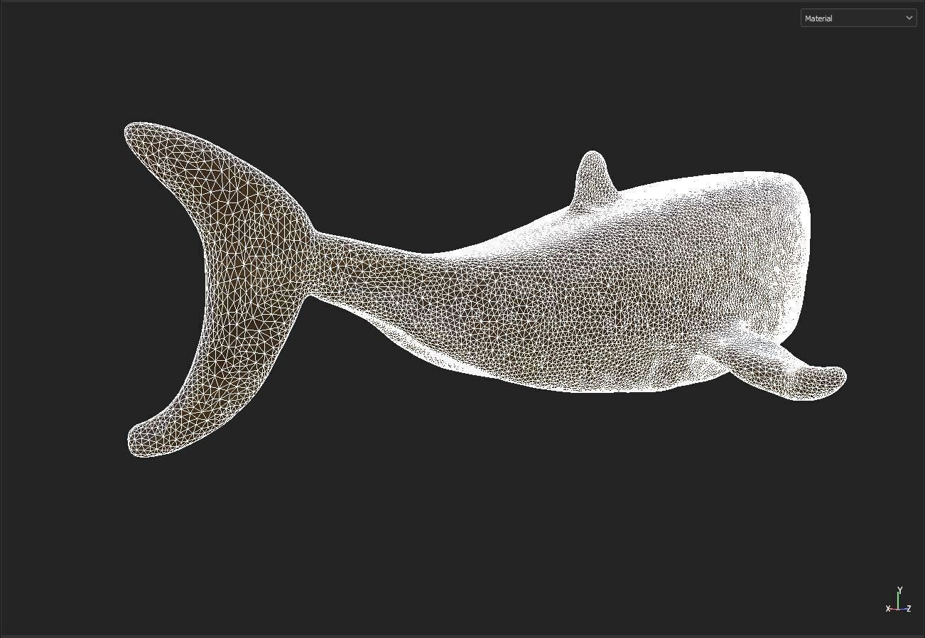 wooden whale ornament 3D model_8