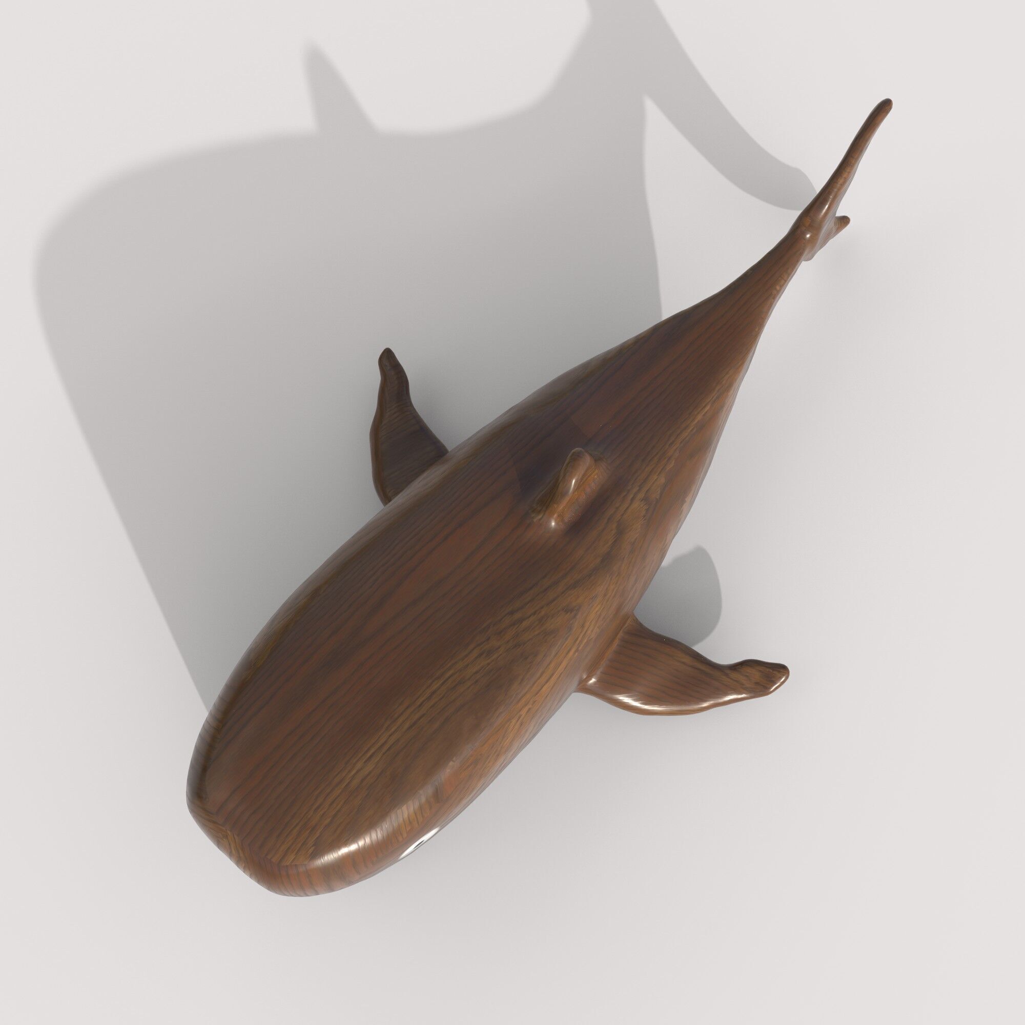 wooden whale ornament 3D model_1