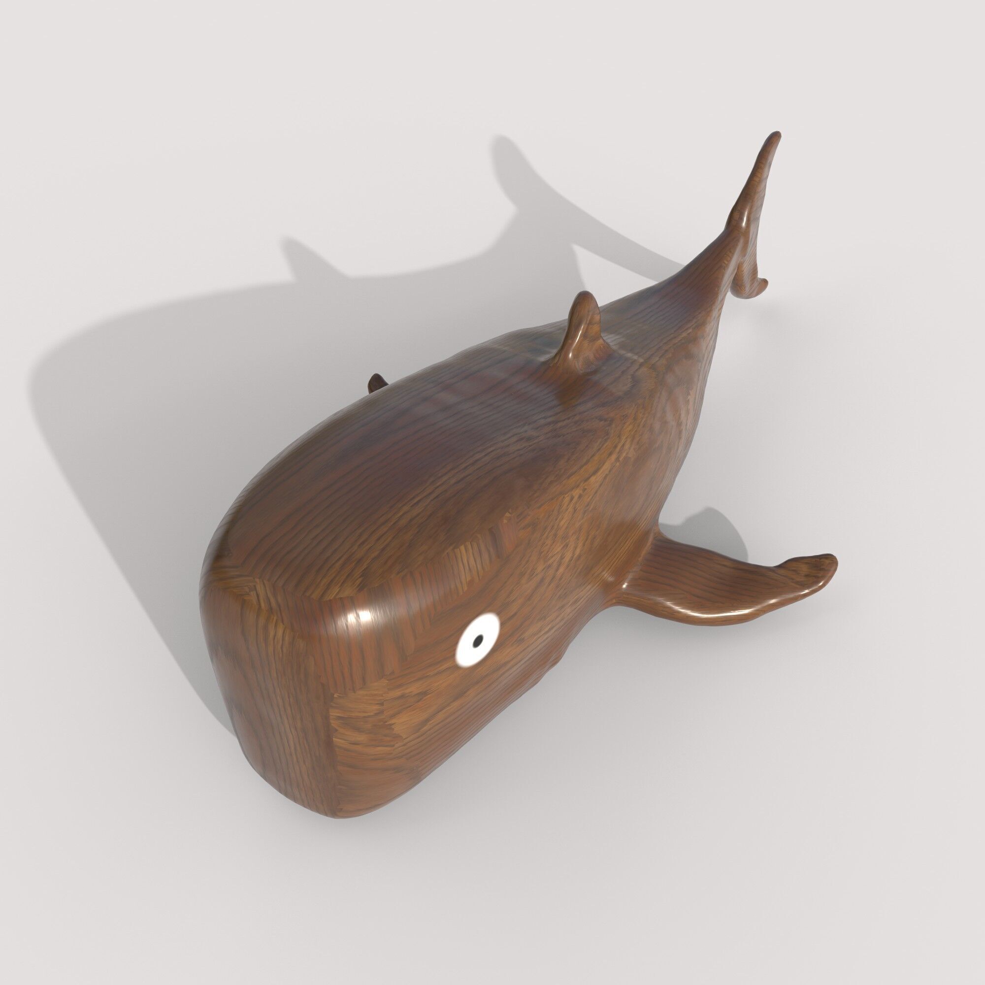 wooden whale ornament 3D model_3