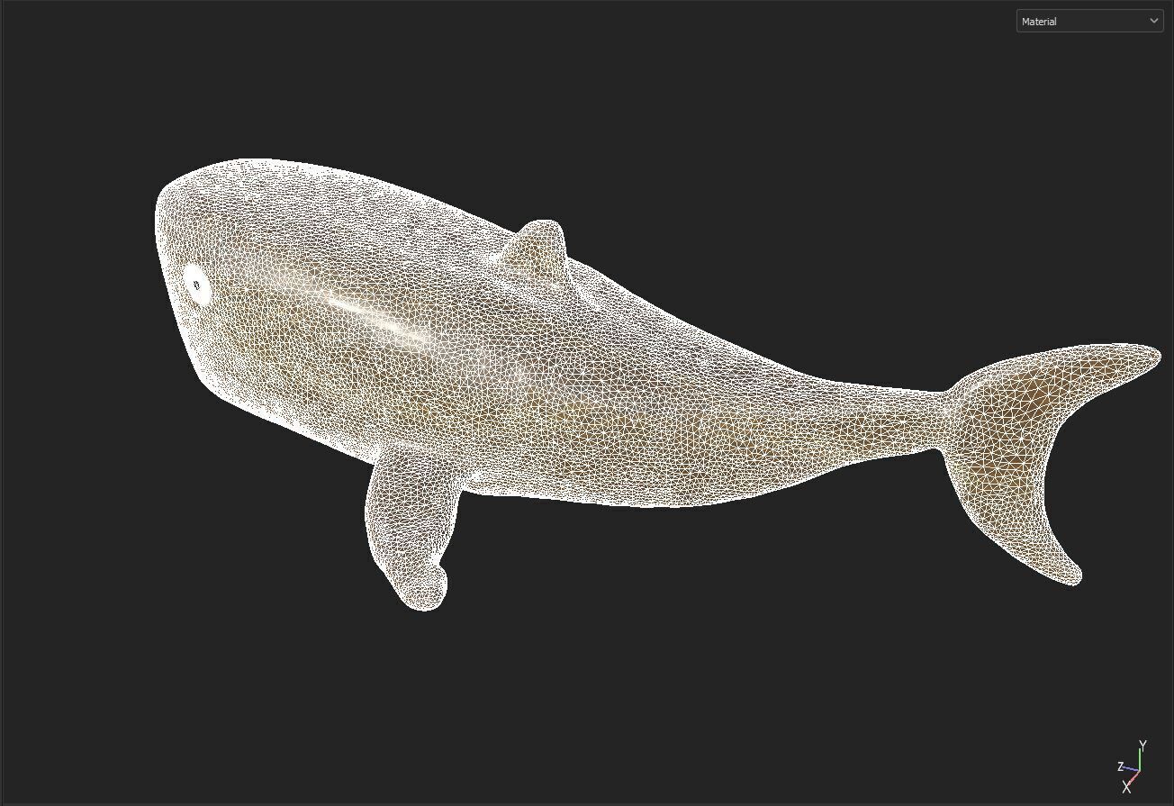 wooden whale ornament 3D model_6