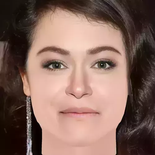 Tatiana Maslany Head - No Hair - Low poly head for game