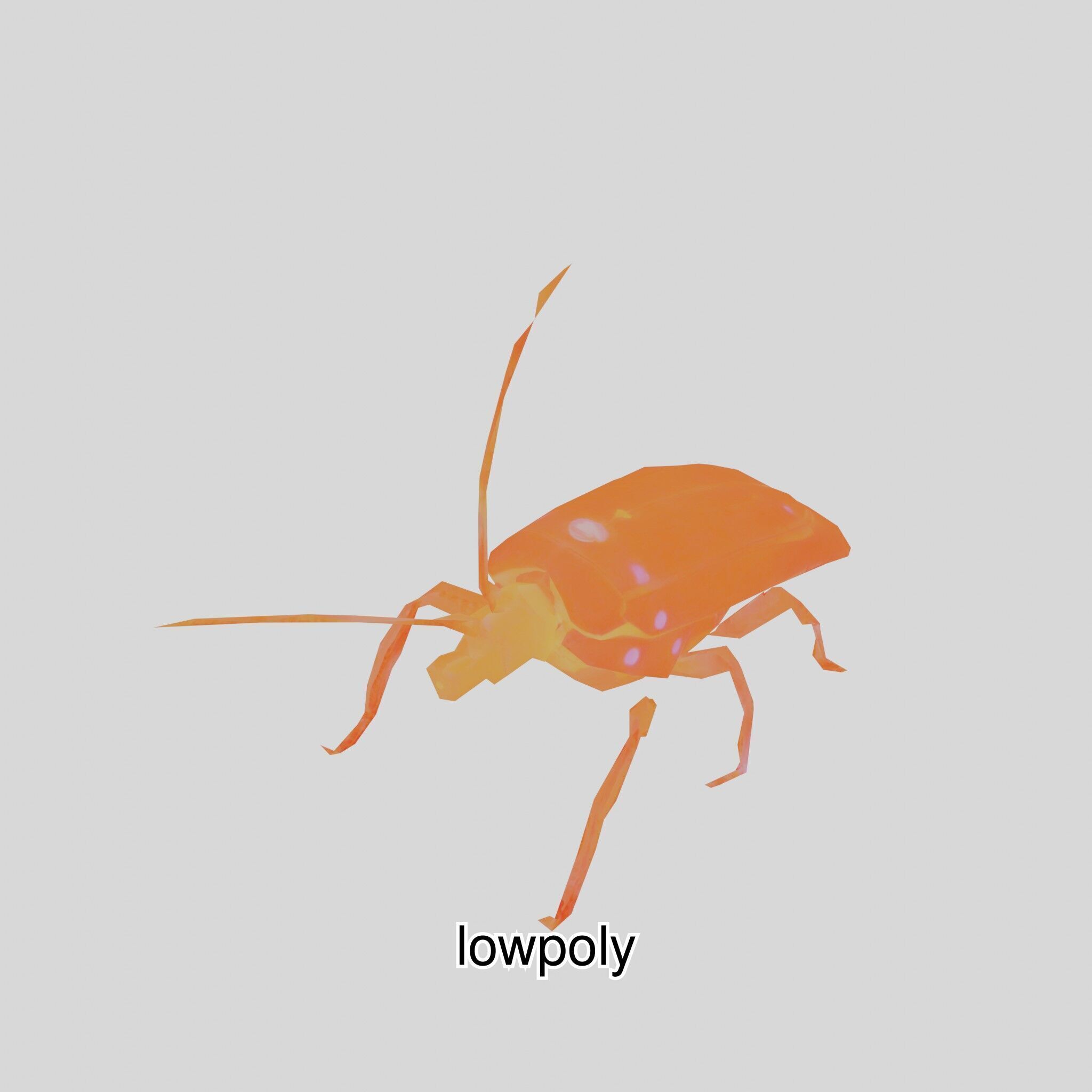 Futuristic Robotic Cockroach Model Low-poly 3D model_47