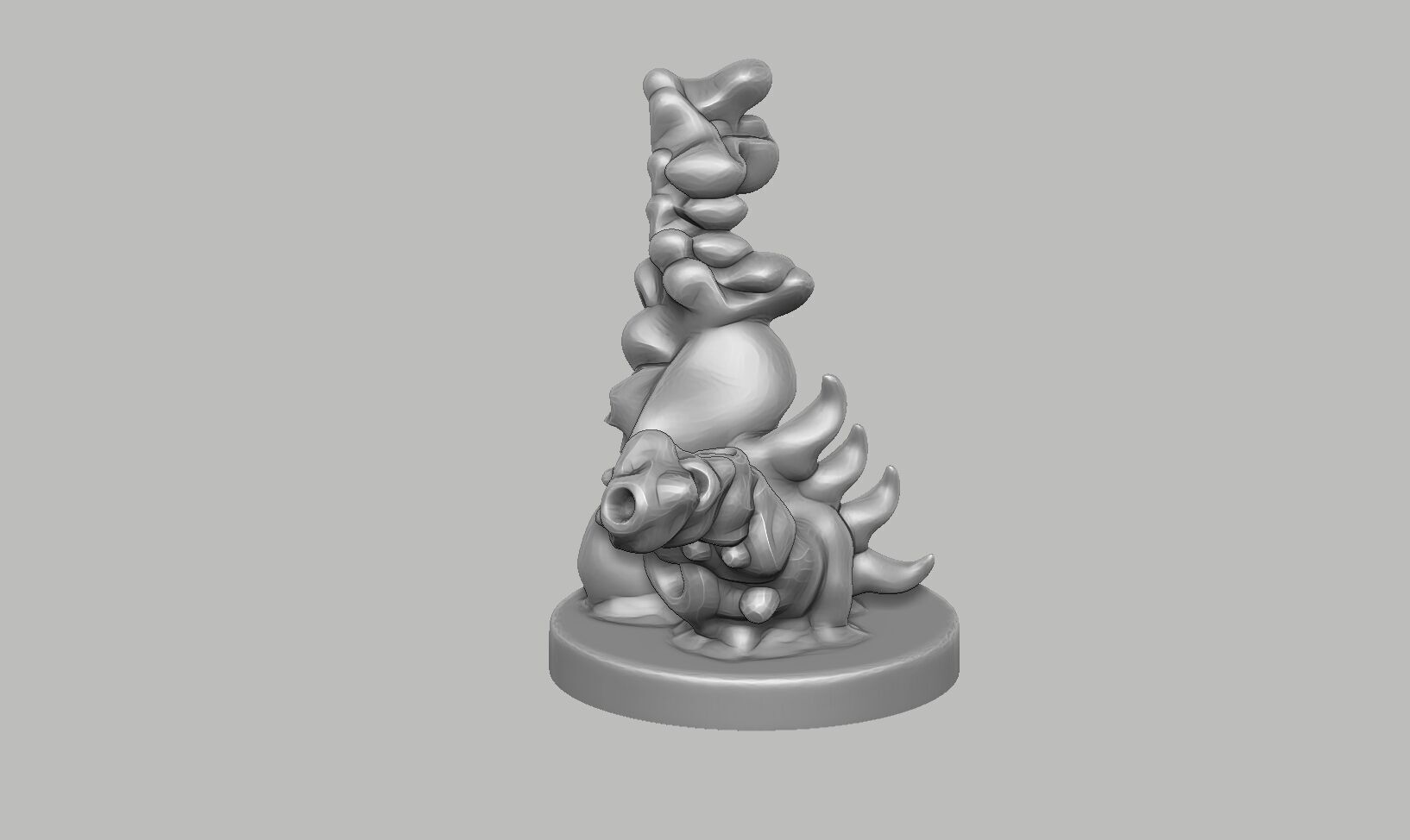 Modern abstract skull robot form Modern abstract skull tobot 3d 3D print model_9