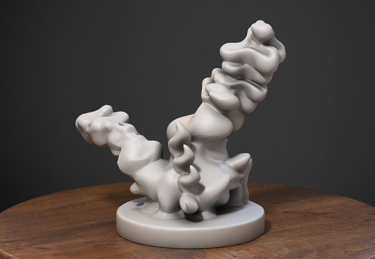 Modern abstract skull robot form Modern abstract skull tobot 3d 3D print model_6