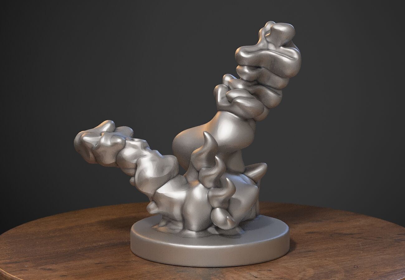 Modern abstract skull robot form Modern abstract skull tobot 3d 3D print model_2