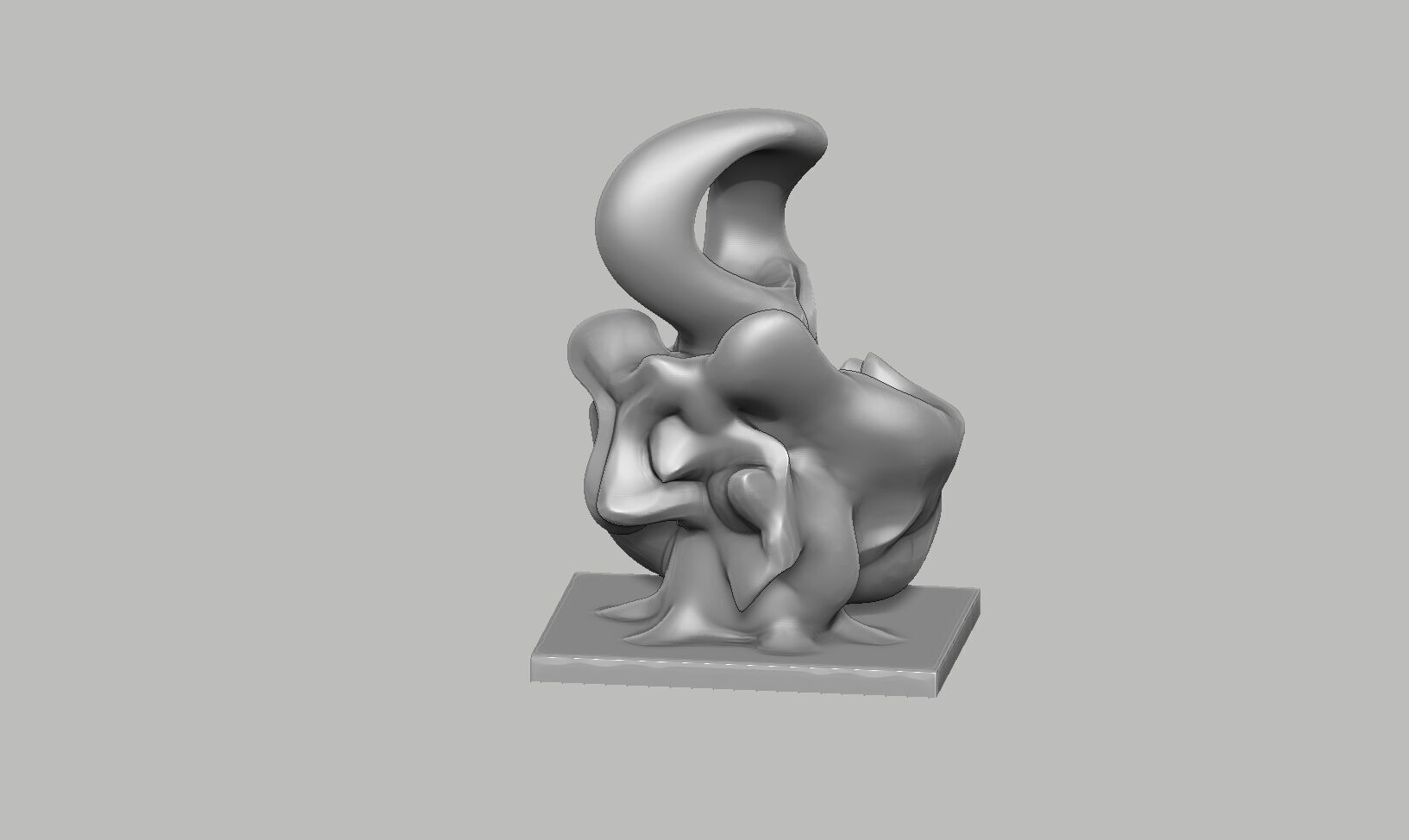 Modern abstract skull robot form Modern abstract skull tobot 3d  3D print model_8