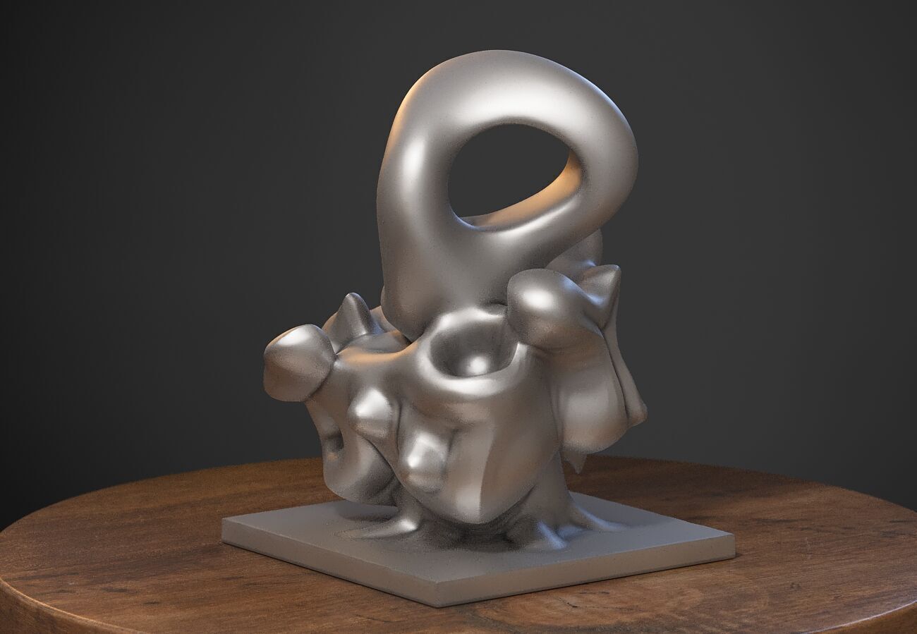 Modern abstract skull robot form Modern abstract skull tobot 3d  3D print model_2