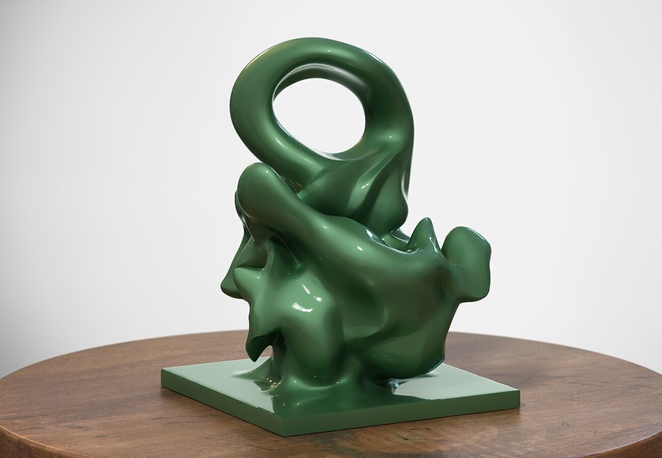 Modern abstract skull robot form Modern abstract skull tobot 3d  3D print model_4