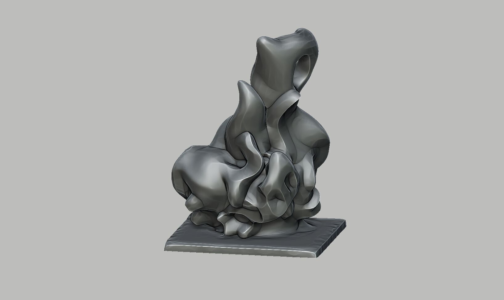 Modern abstract skull robot form Modern abstract skull tobot  3D print model_14