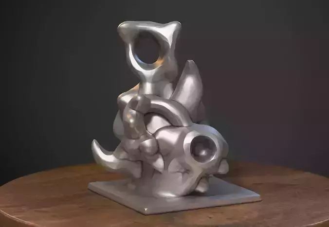 Modern abstract skull robot form Modern abstract skull tobot  3D print model