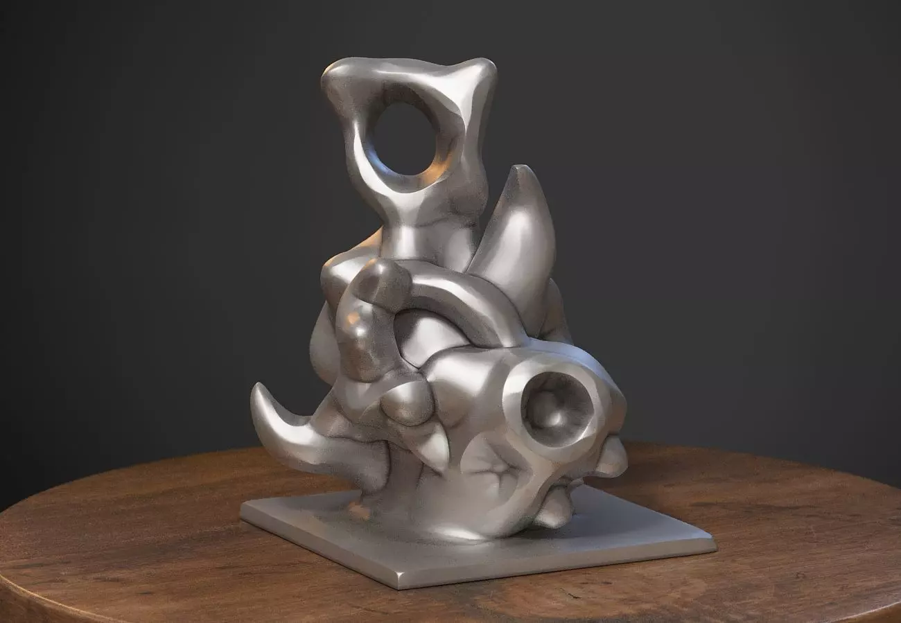 Modern abstract skull robot form Modern abstract skull tobot  3D print model_0