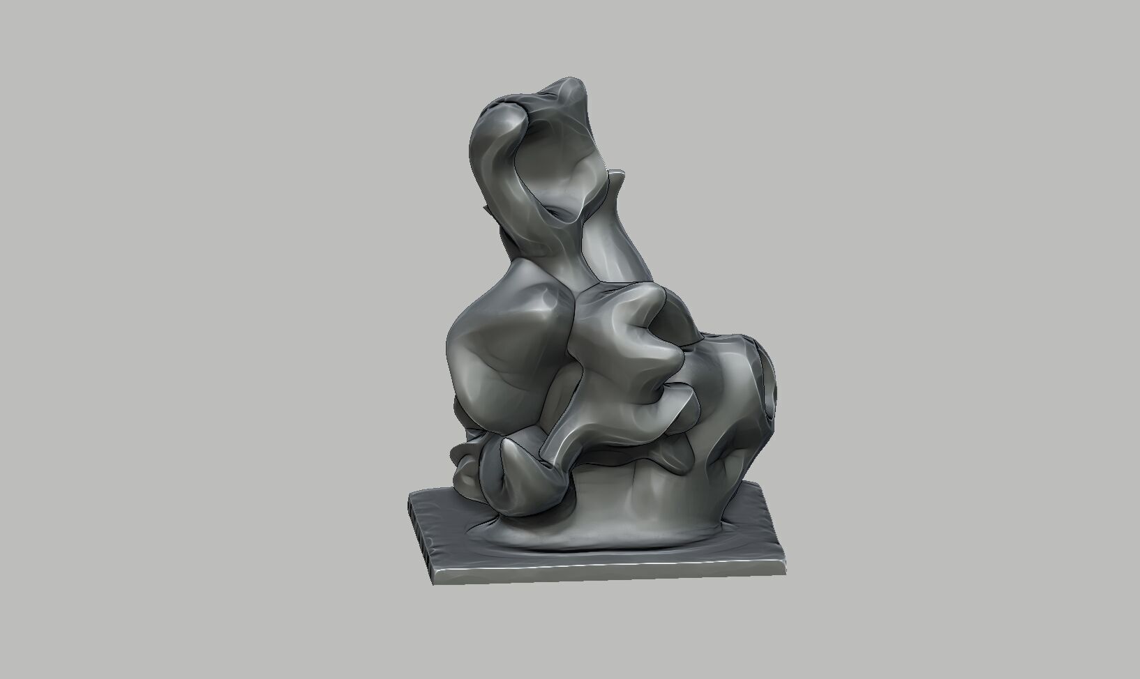 Modern abstract skull robot form Modern abstract skull tobot  3D print model_10