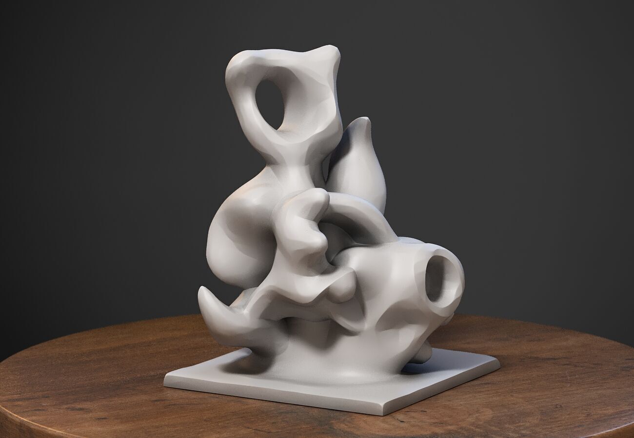 Modern abstract skull robot form Modern abstract skull tobot  3D print model_5