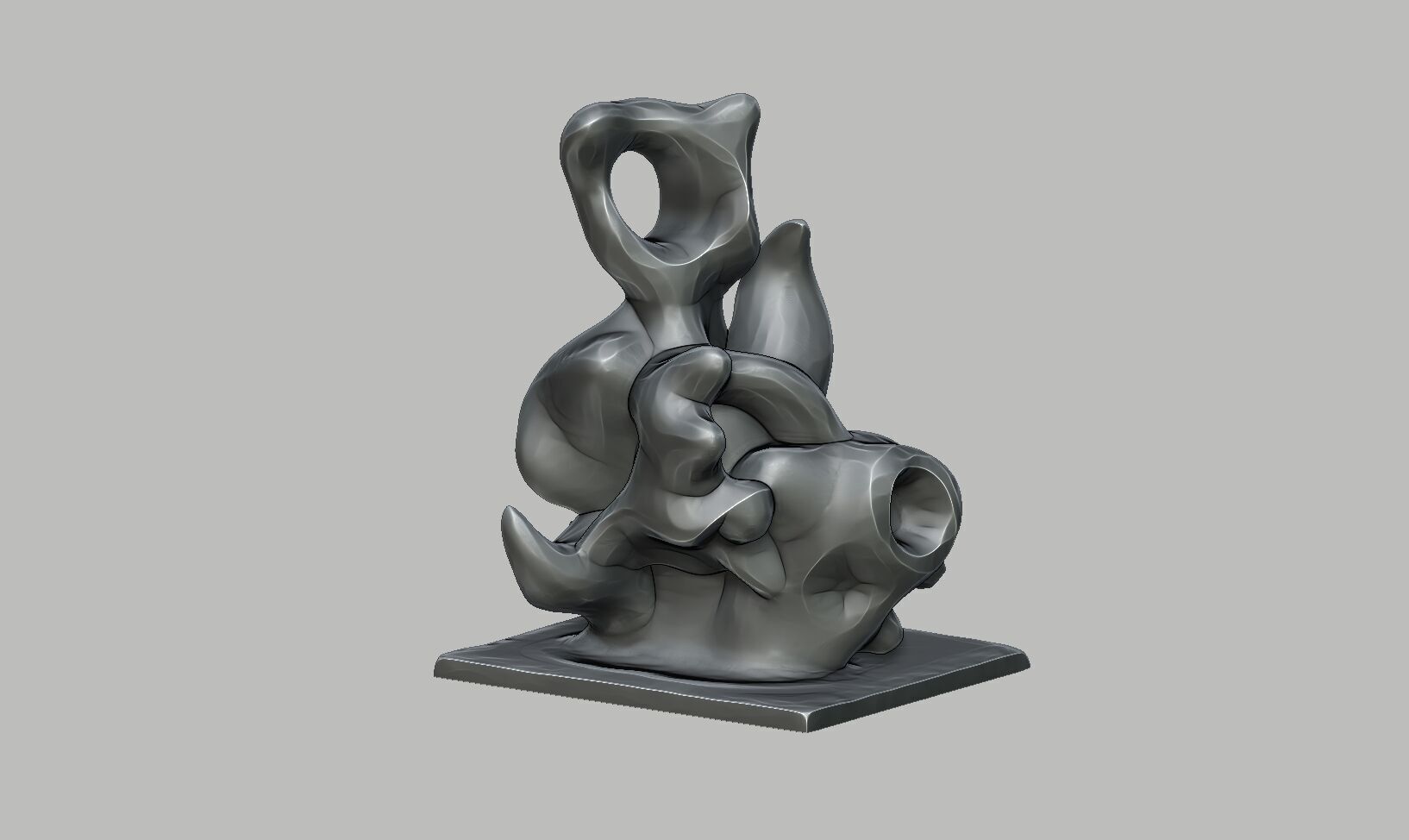 Modern abstract skull robot form Modern abstract skull tobot  3D print model_9