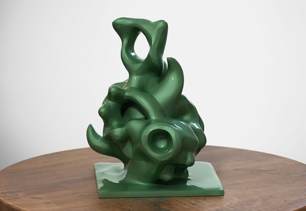 Modern abstract skull robot form Modern abstract skull tobot  3D print model_2