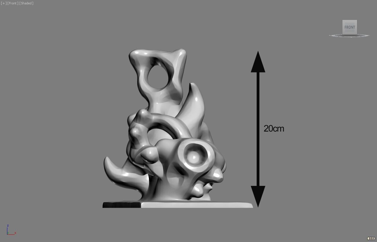 Modern abstract skull robot form Modern abstract skull tobot  3D print model_8