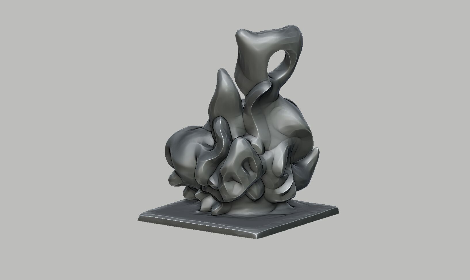 Modern abstract skull robot form Modern abstract skull tobot  3D print model_13