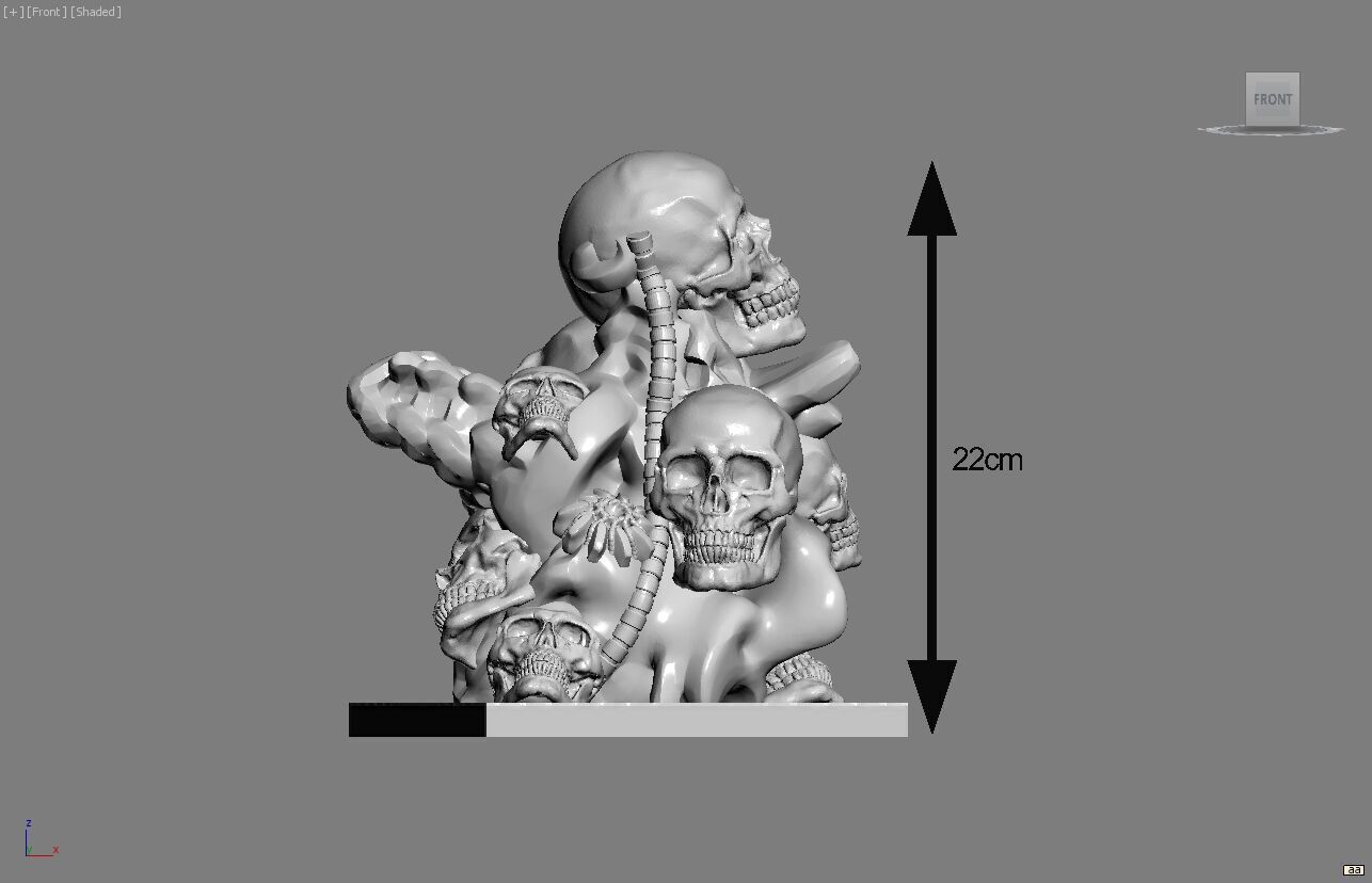 Modern abstract skull robot form  Modern abstract skull tobot  3D print model_5