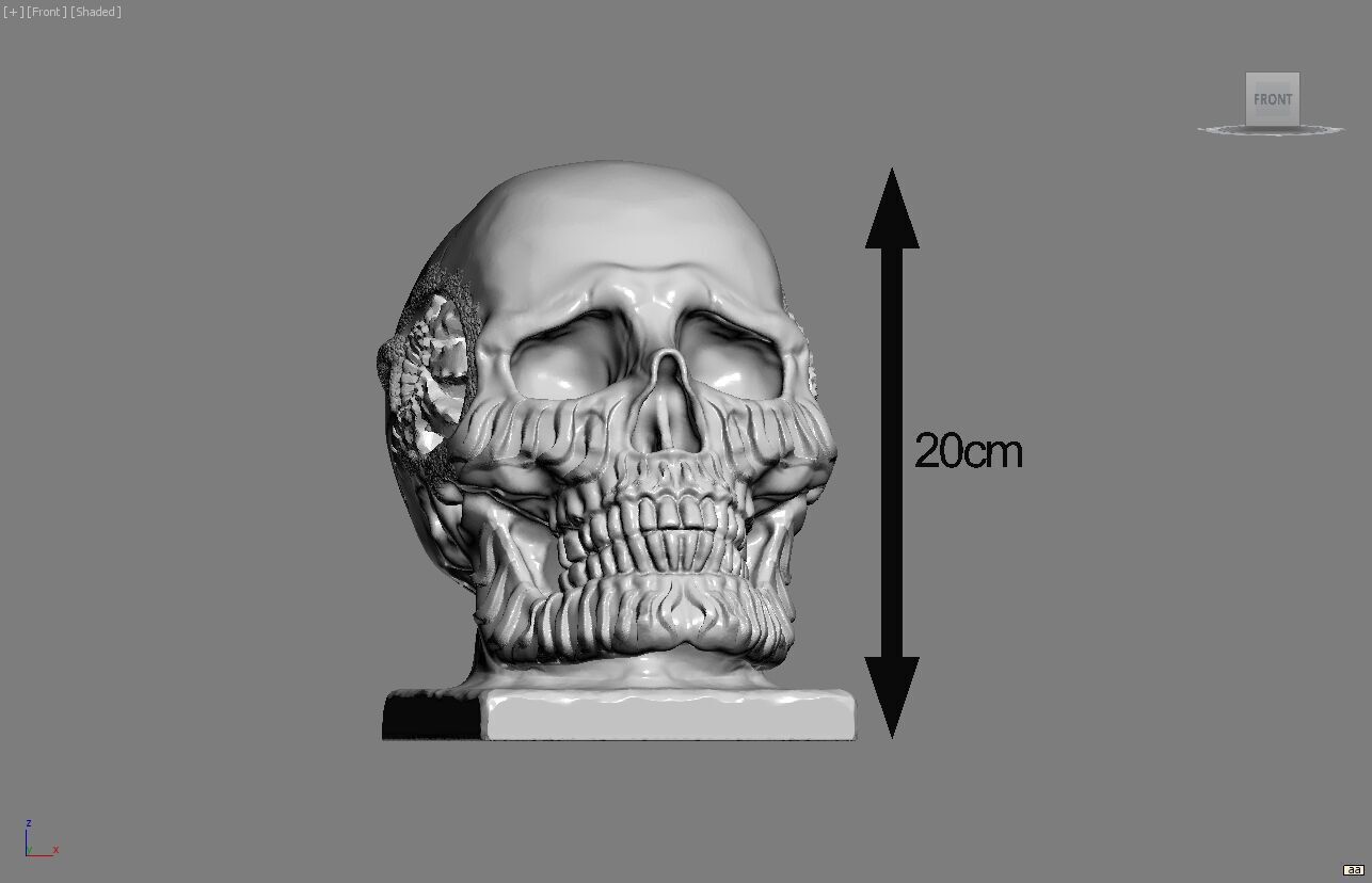 Robot Skull Headphone Stand Cyborg Headset Stand 3D print model_6