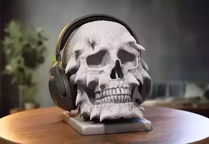 Skull dragon Headphone Stand Cyborg skull dragon Headset Stand