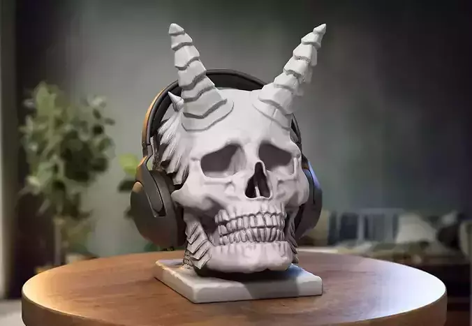 Skull dragon Headphone Stand Cyborg skull dragon Headset 