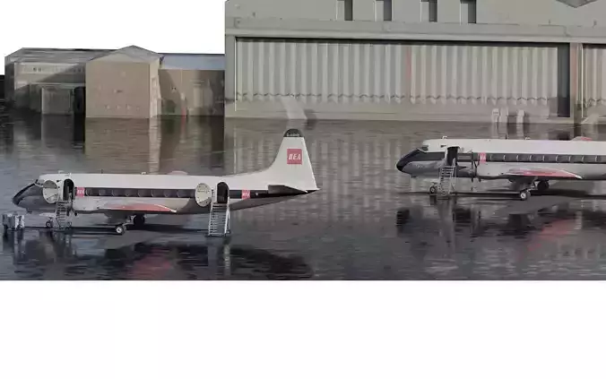 Vickers Viscount V700 and Viscount V800 3D model