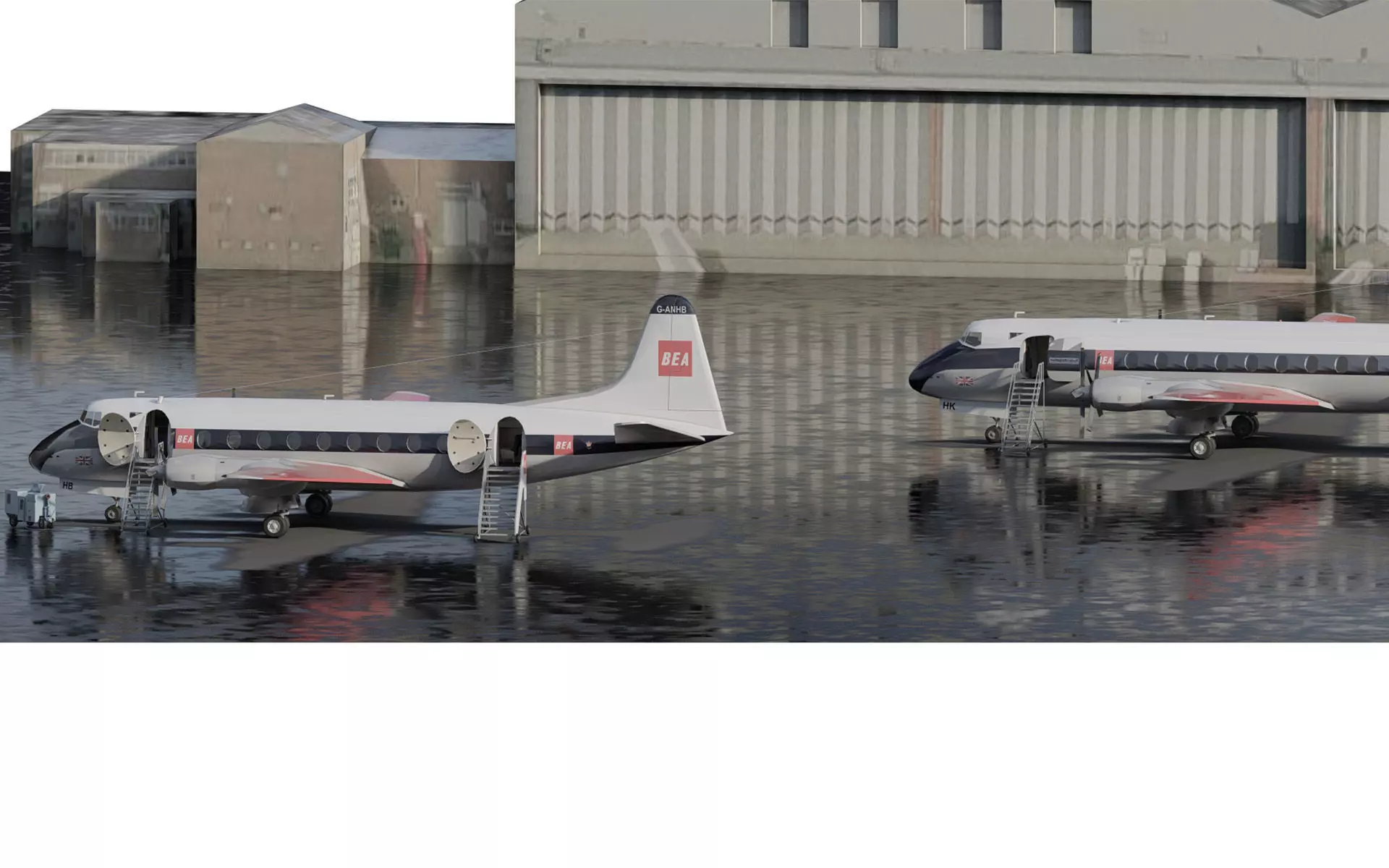 Vickers Viscount V700 and Viscount V800 3D model