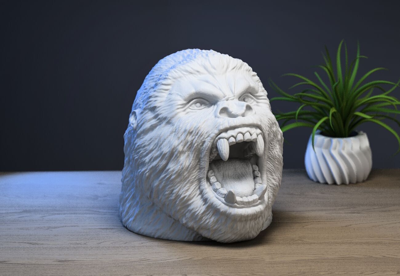 gorilla headphone stand Headset Stand Perfect Gamer  3D print model_6