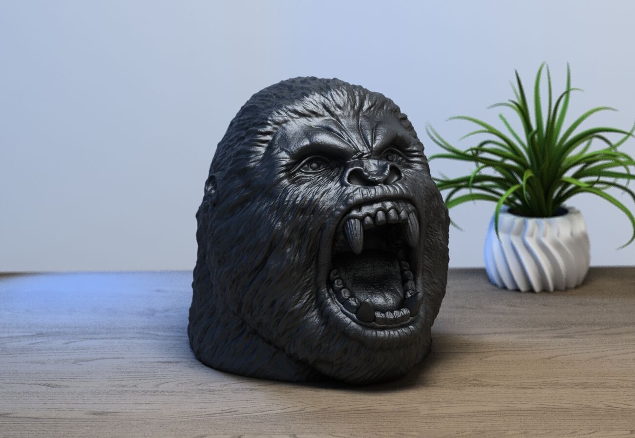 gorilla headphone stand Headset Stand Perfect Gamer  3D print model_4