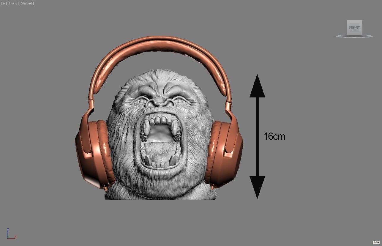 gorilla headphone stand Headset Stand Perfect Gamer  3D print model_7