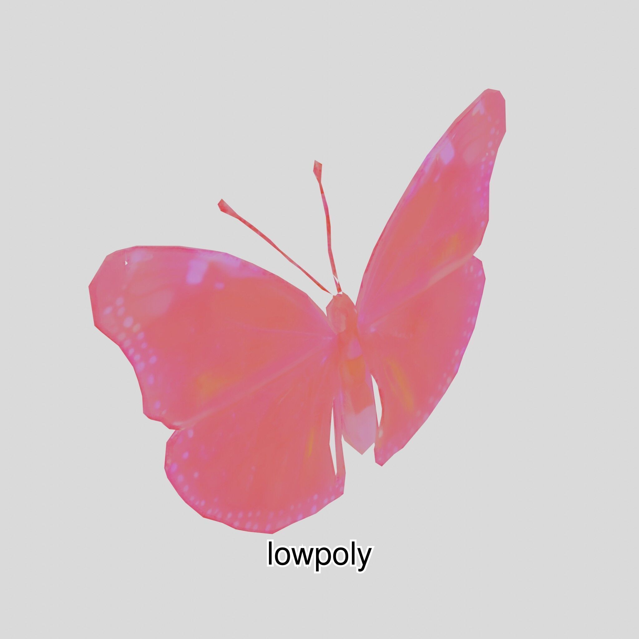 Monarch Butterfly Realistic 3D Model Low-poly 3D model_46